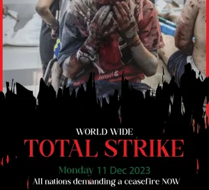 ليكن يوم الأثنين يوم إضراب شامل في جميع أنحاء العالم، للتضامن مع غزة | فلسطيننا