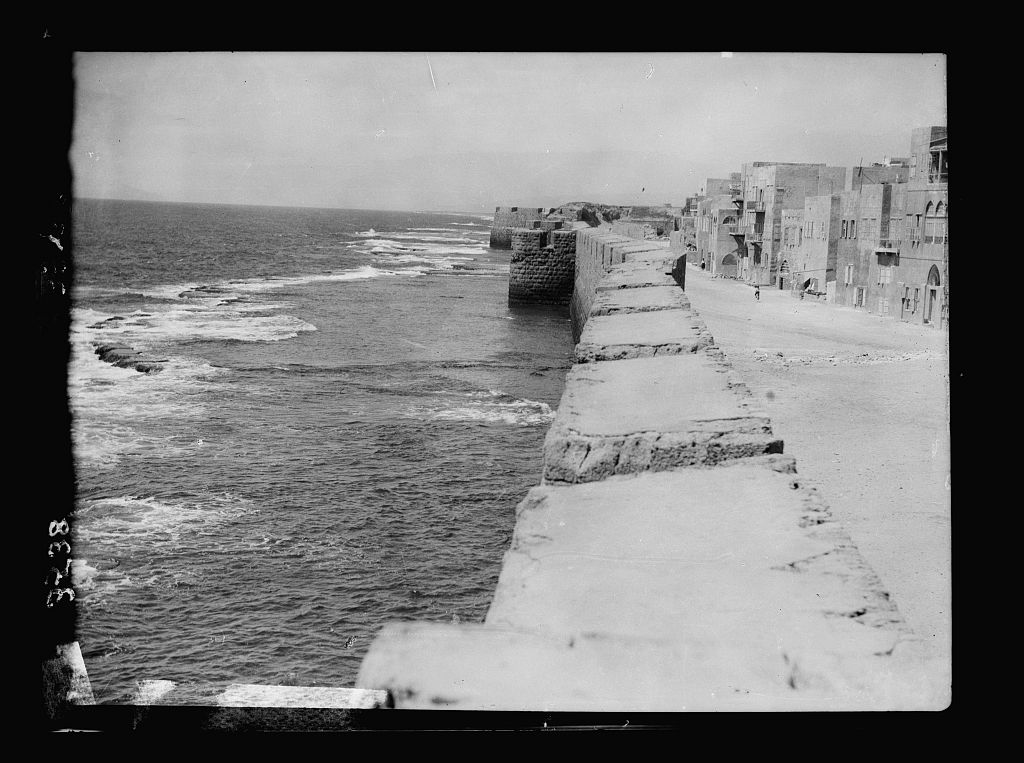The sea wall of the Palestinian city of Acre, where writer Asma Tubi lived before the Nakba