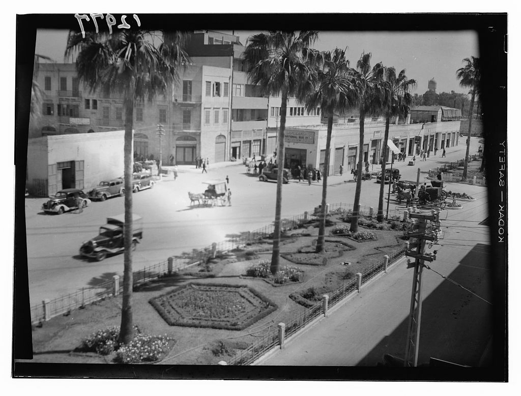 King George Street in Jaffa, where Al-Fajr literary magazine and Filastin newspaper were published before 1948